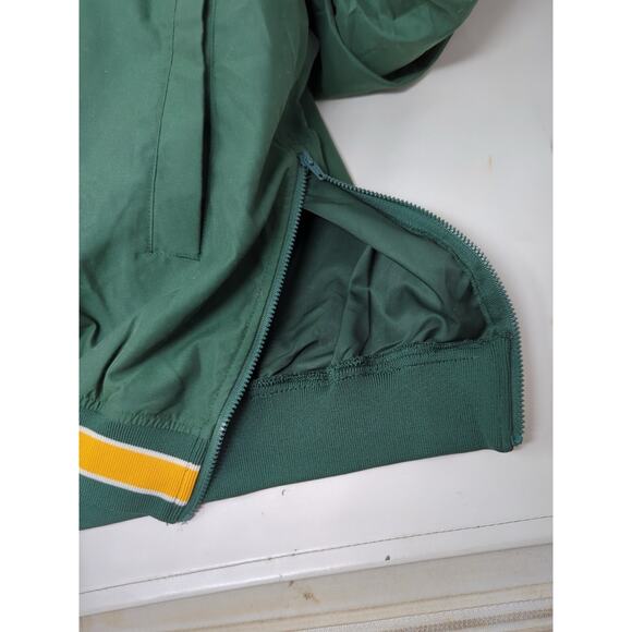 Green Bay Packers Windbreaker Pullover NFL Reebok 1/4 Bottom Side Zip Mens Large - Picture 8 of 10
